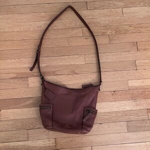 Fossil Leather Crossbody Shoulder Bag Issue No. 1954 Zip Pockets